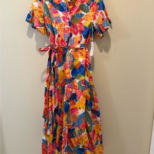 Tropical Floral Maxi Dress